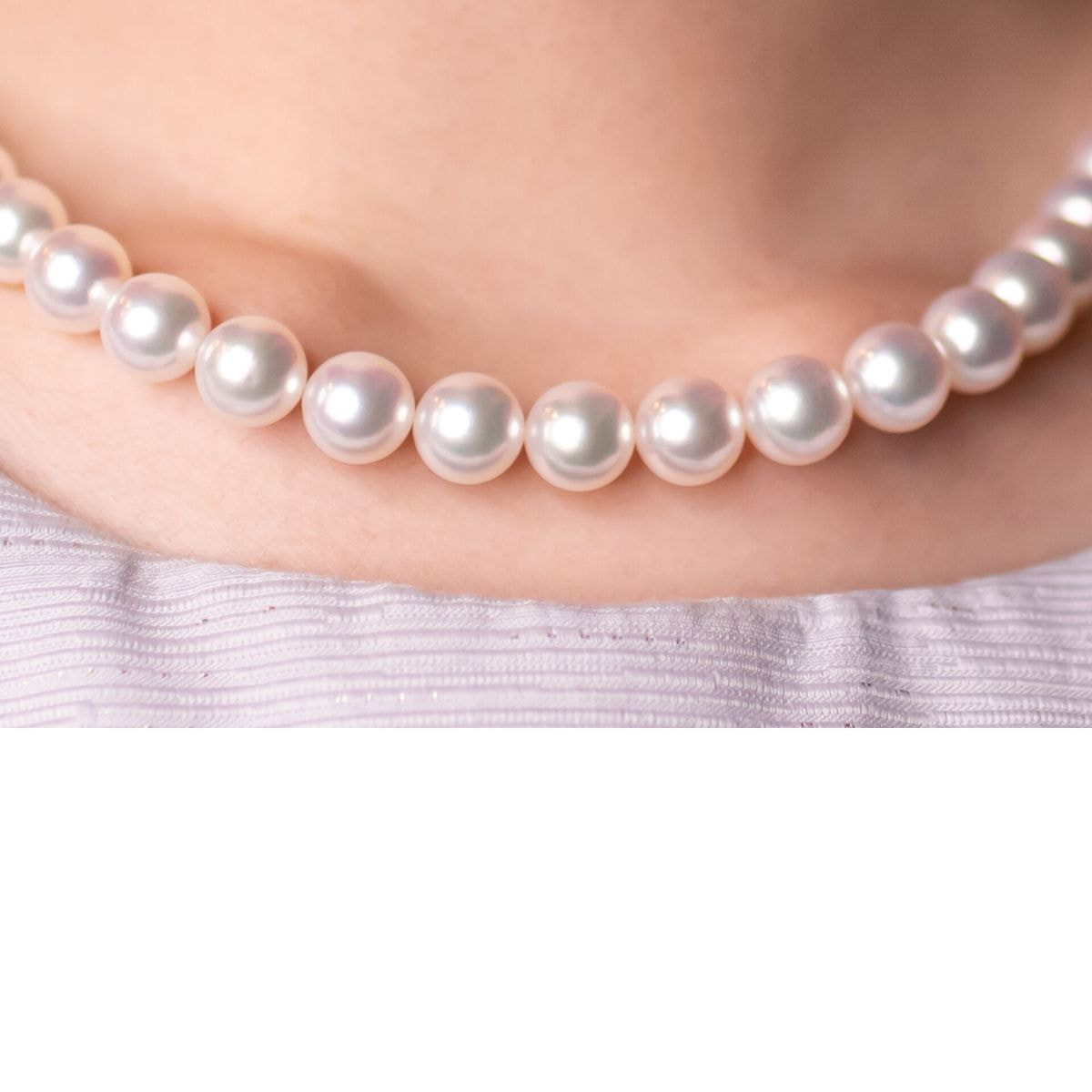 本真珠 パール 天然 大玉 照り◯ 約9.5mm SILVER ネックレス 【公式通販】