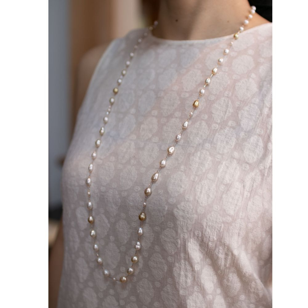 【SOLD OUT】【CASMINEｘJ.C.BARコラボ】K18白蝶ケシパールネックレス -1059703