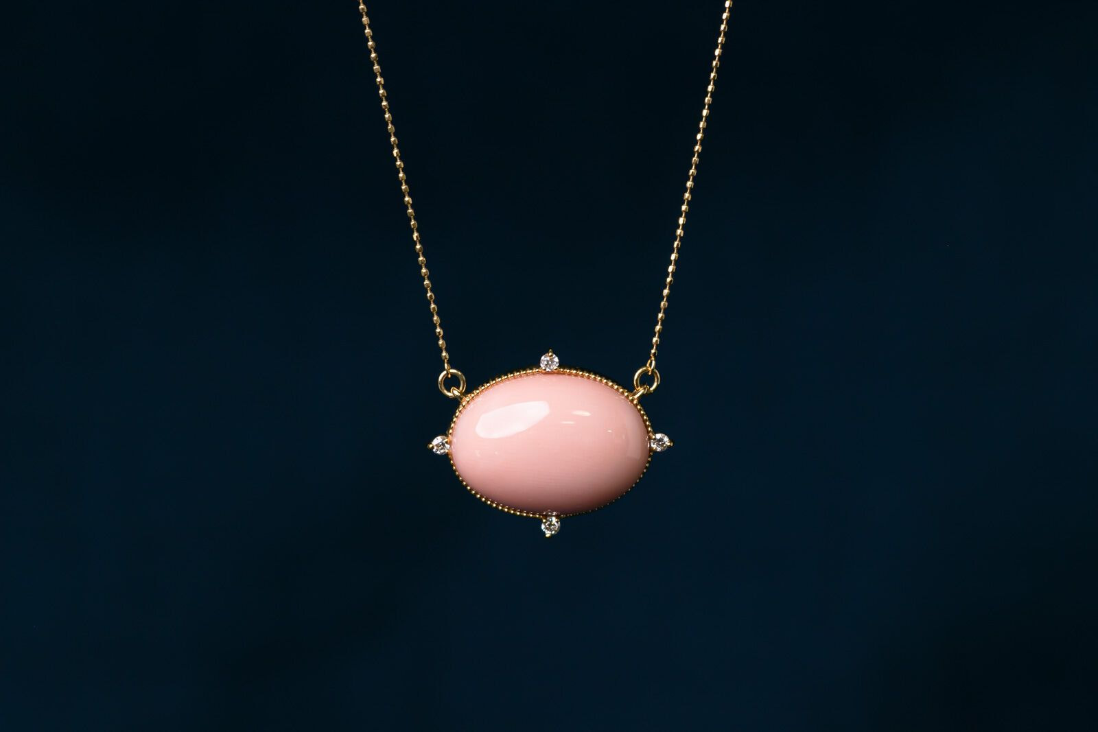 SOLD OUT】K18YG ミス珊瑚ペンダントネックレス