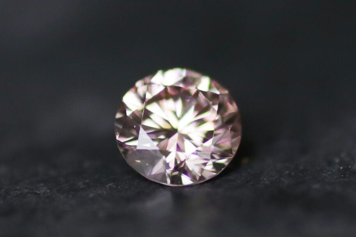 天然ファンシーライトオレンジピンクダイヤモンド SI-2 0.233ct 1002866