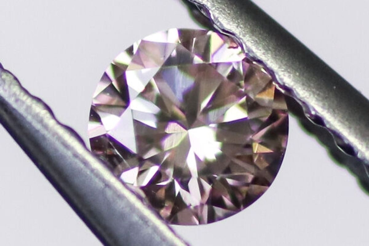 天然ファンシーライトオレンジピンクダイヤモンド SI-2 0.233ct 1002866