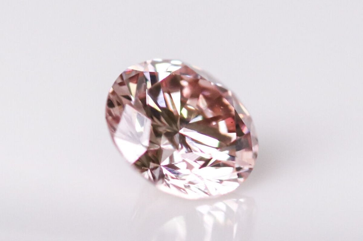 天然ファンシーライトオレンジピンクダイヤモンド SI-2 0.233ct 1002866