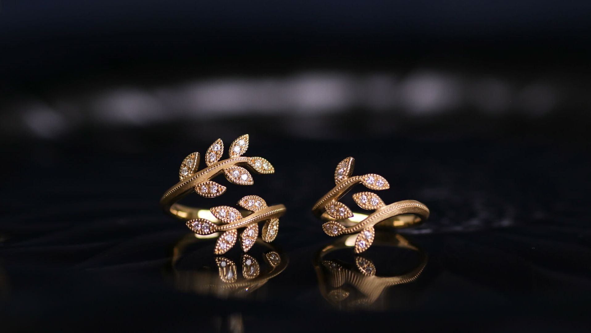 オープンリングデザインの指輪2本