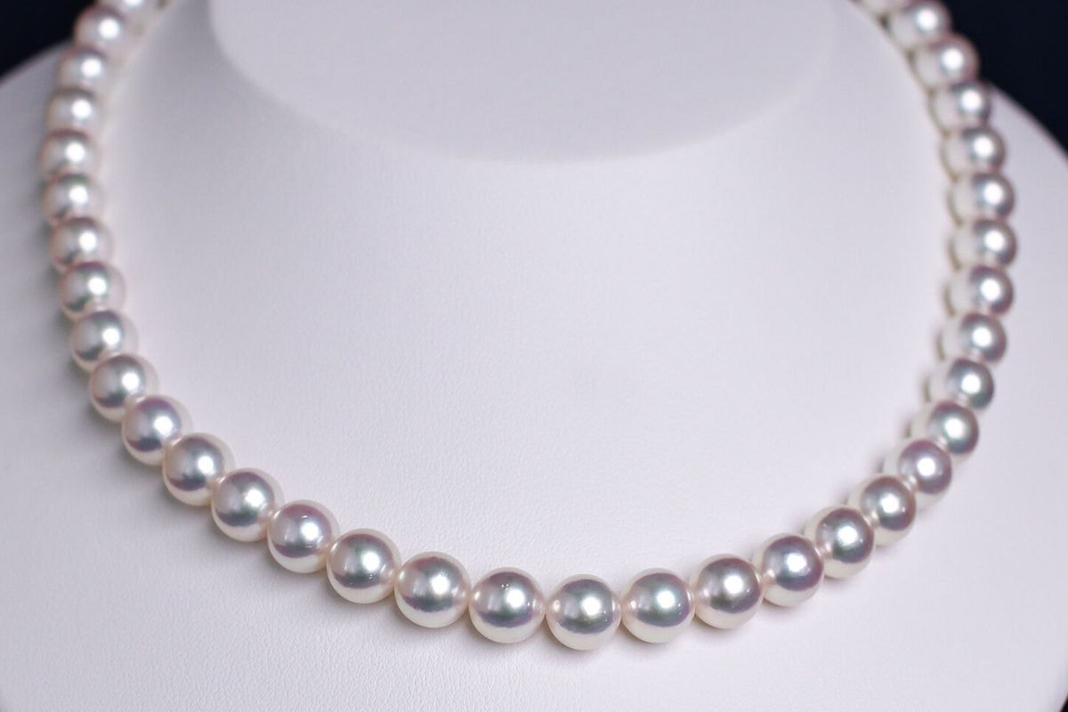 希少なあこや調色真珠ネックレス 8.0-8.5mm イヤリングorピアス