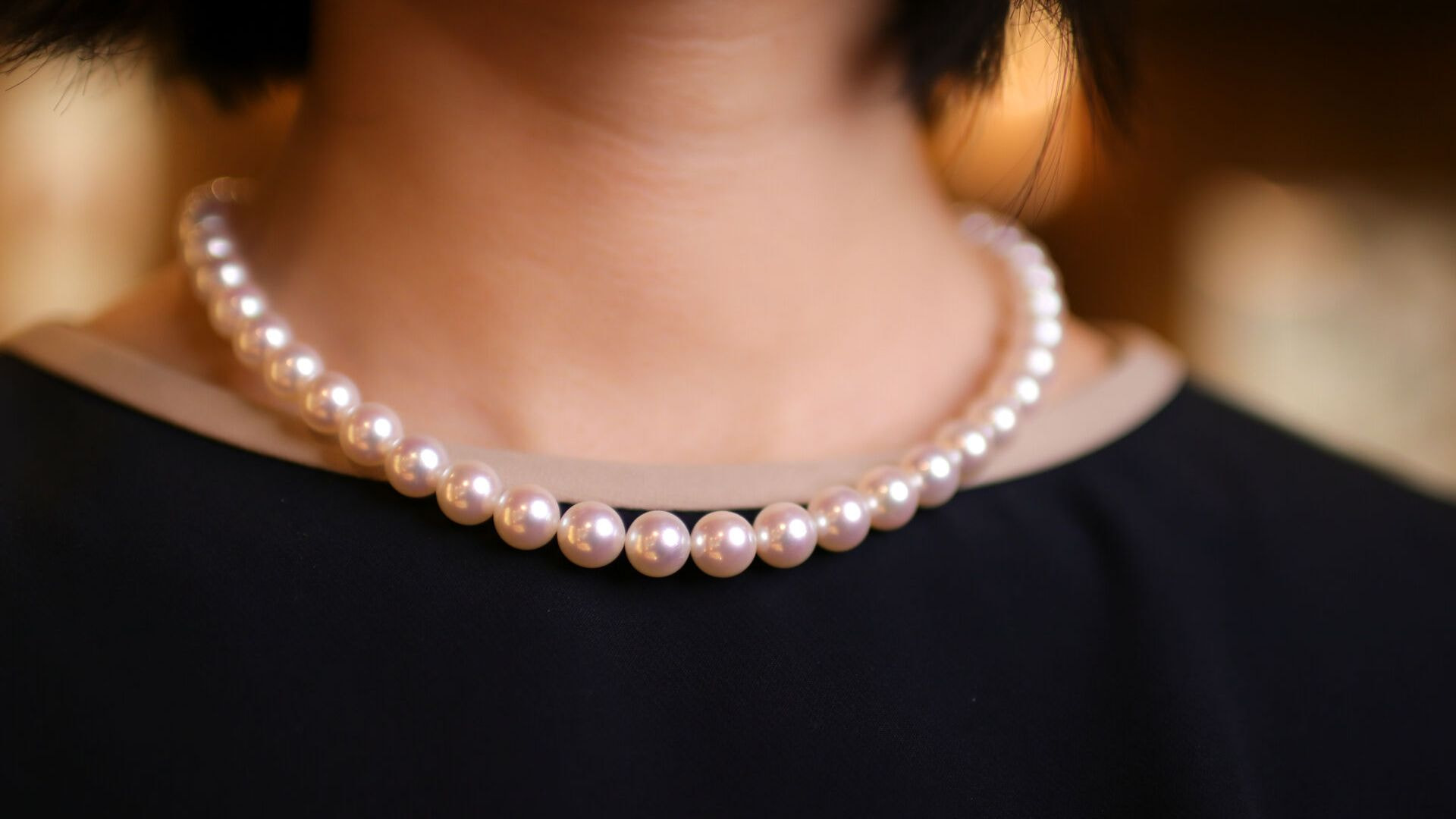新春特別価格 あこや無調色真珠ネックレス 8.0-8.5mm ￥319,000（税込み）