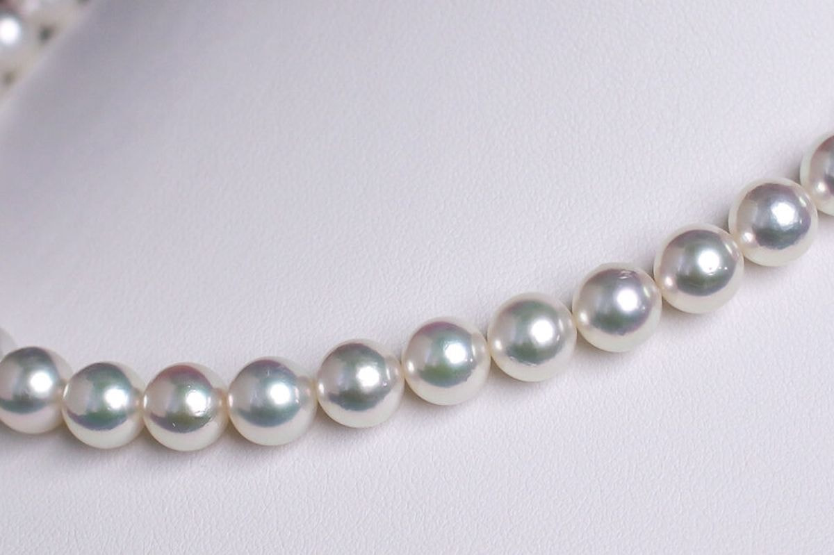 021323   赤字処分❗️11.5〜14ミリ天然真珠ネックレス　天然色パープル素材シルバー925
