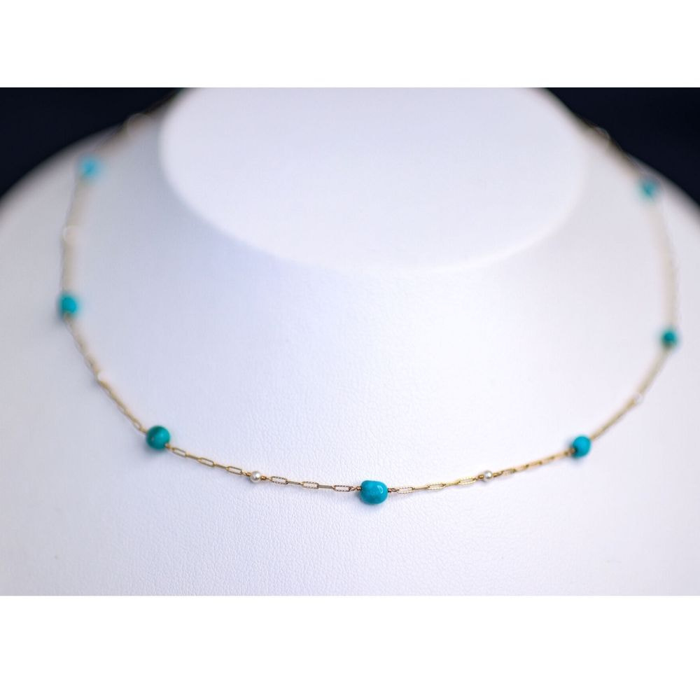 【SOLD OUT】【CASMINEｘJ.C.BARコラボ】トルコ石 ネックレス　キャスミンコラボ