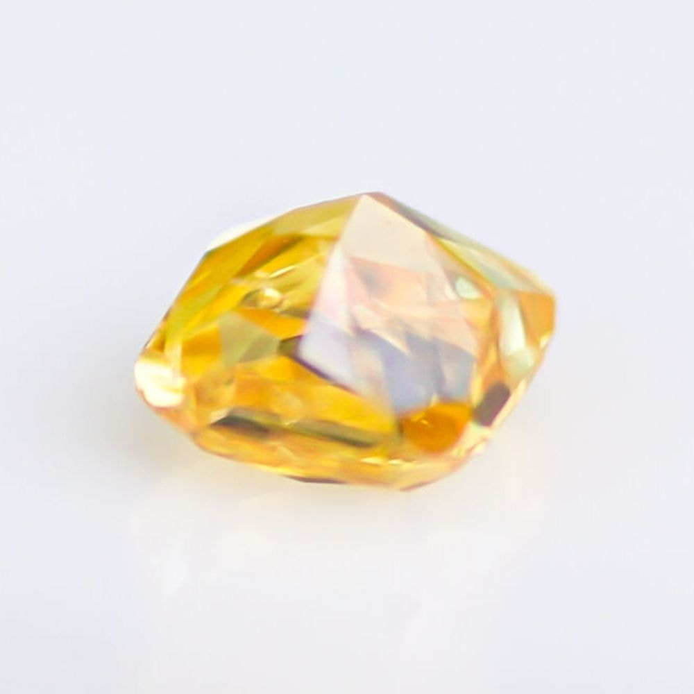 天然ファンシーイエローダイヤモンド 0.257ct  ＜Vivid Orange Yellow＞