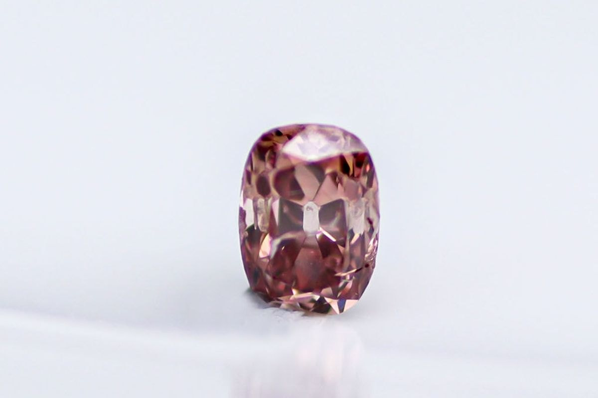 天然ファンシーディープブラウニッシュピンク ダイヤモンド 0.244ct