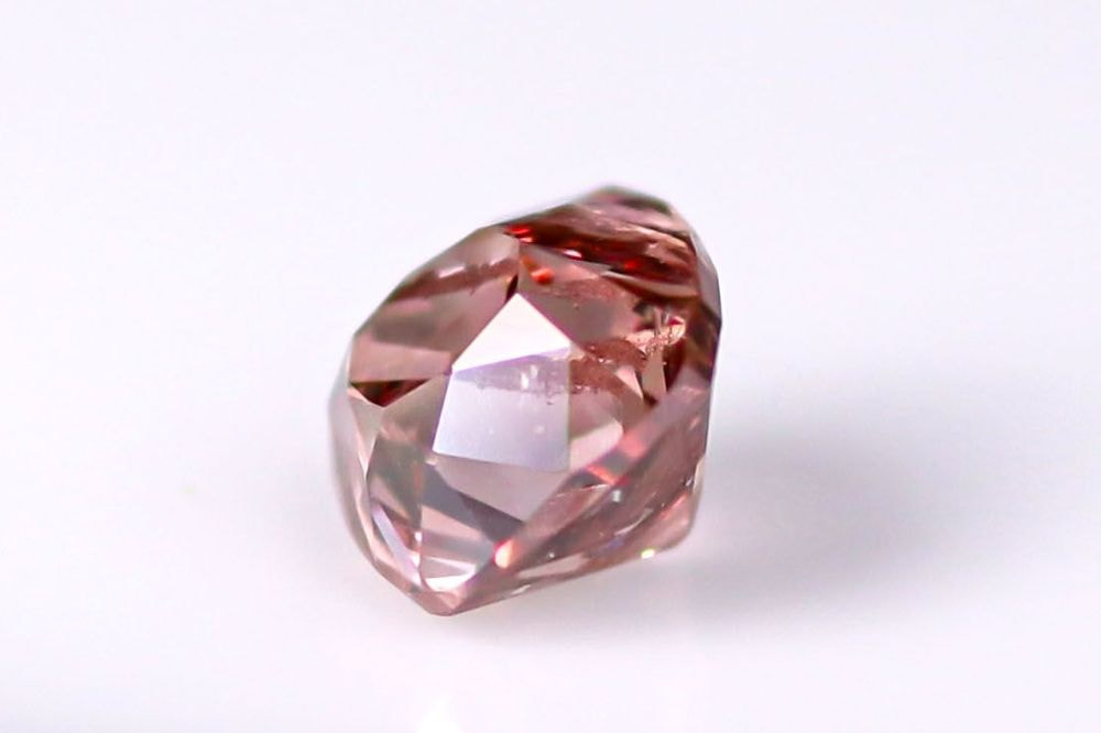 天然ファンシーディープオレンジーピンク ダイヤモンド  0.407ct 