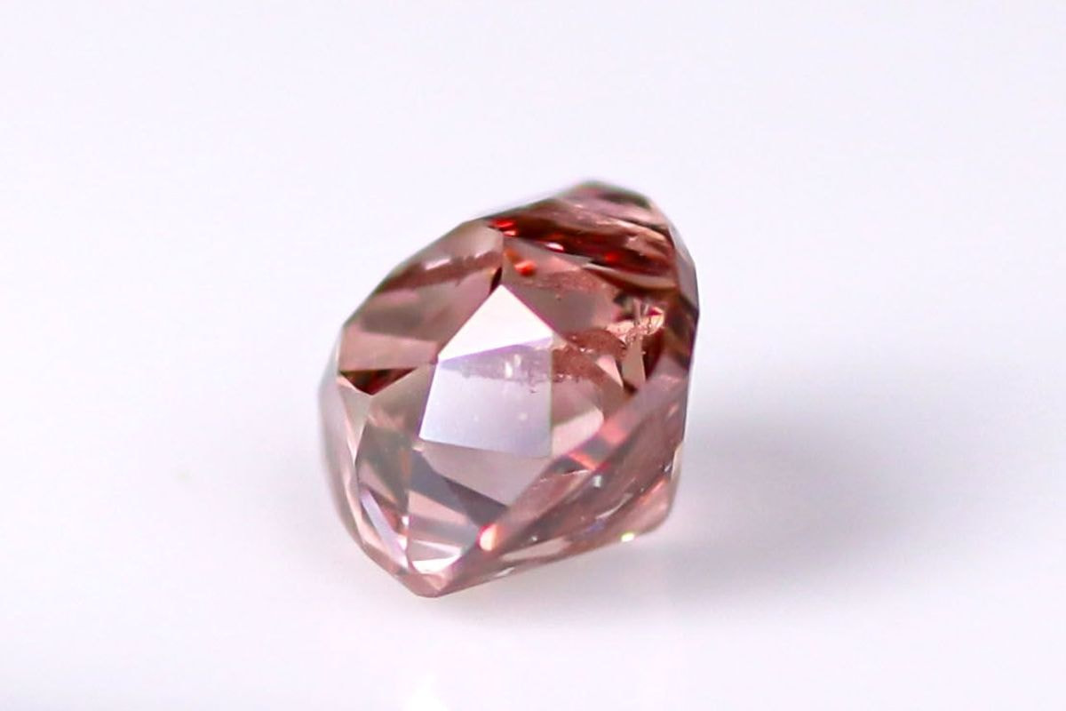 天然ファンシーディープオレンジピンク ダイヤモンド 0.407ct