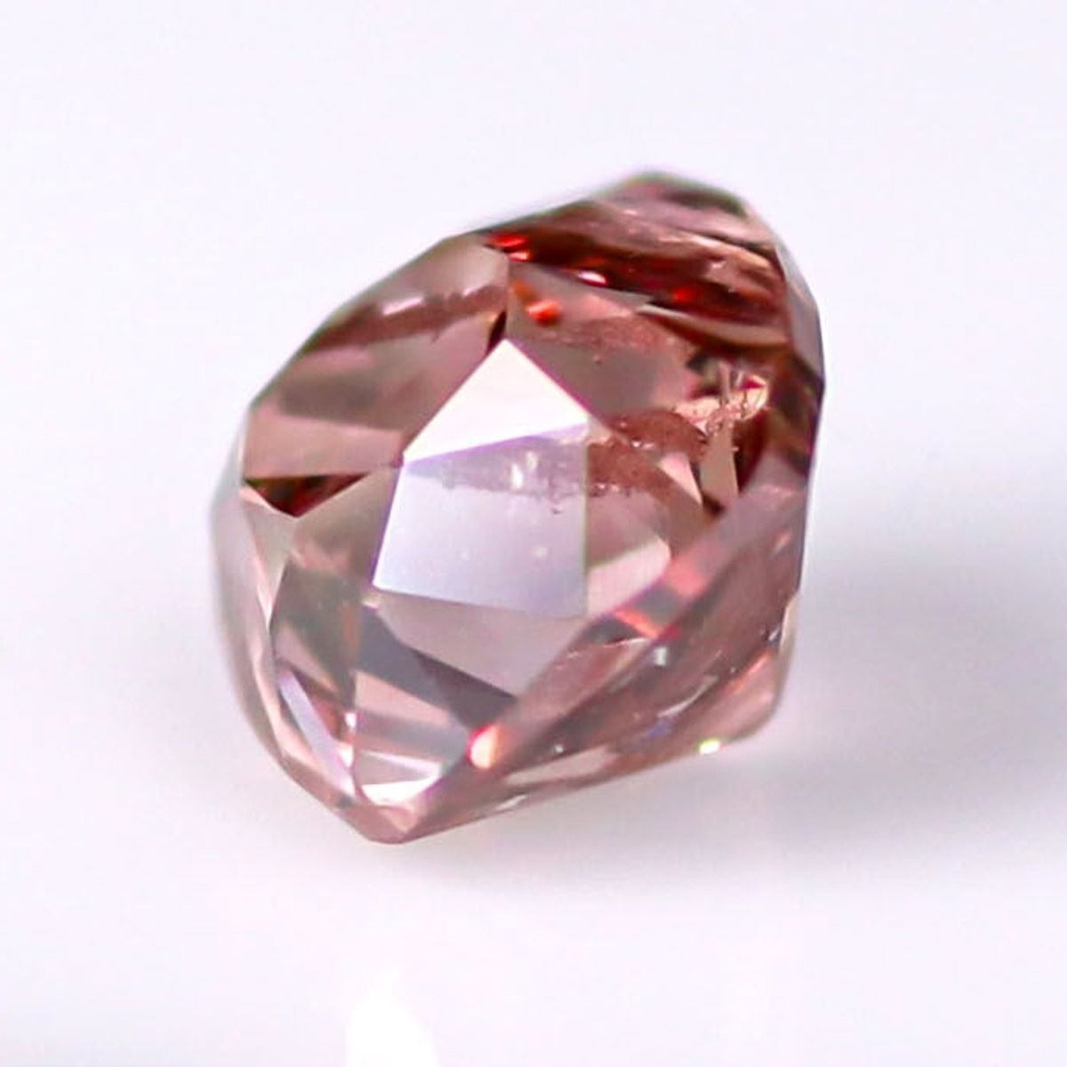天然ファンシーピンクダイヤモンド 0.407ct ＜Deep Orange Pink＞