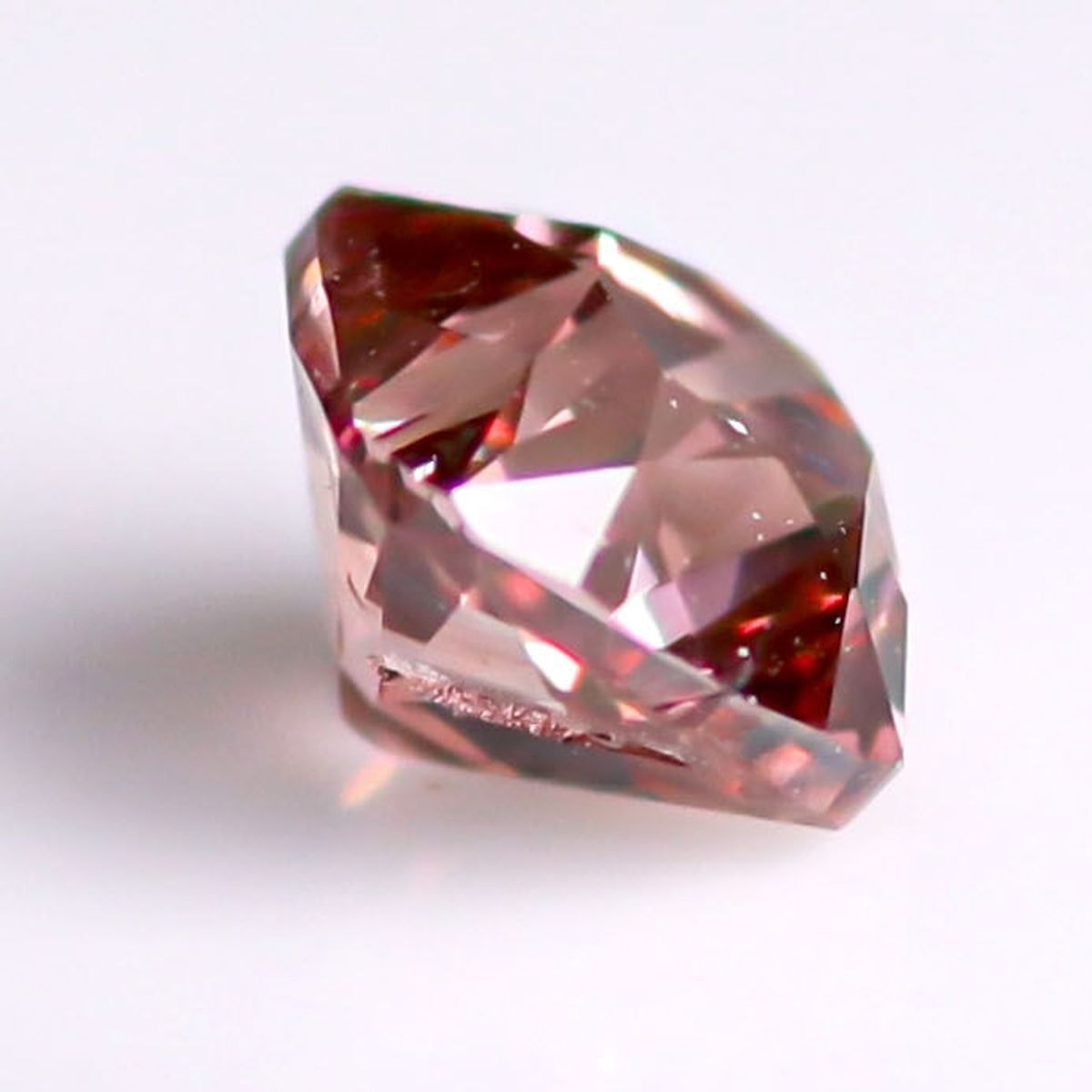 天然ファンシーディープオレンジーピンク ダイヤモンド 0.407ct