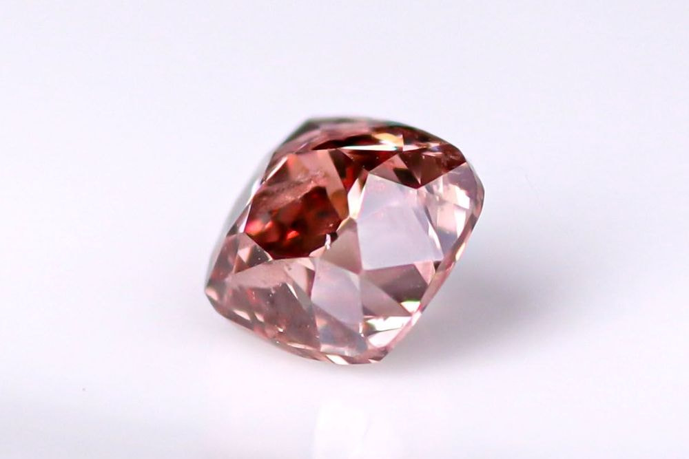 天然ファンシーディープオレンジーピンク ダイヤモンド  0.407ct 