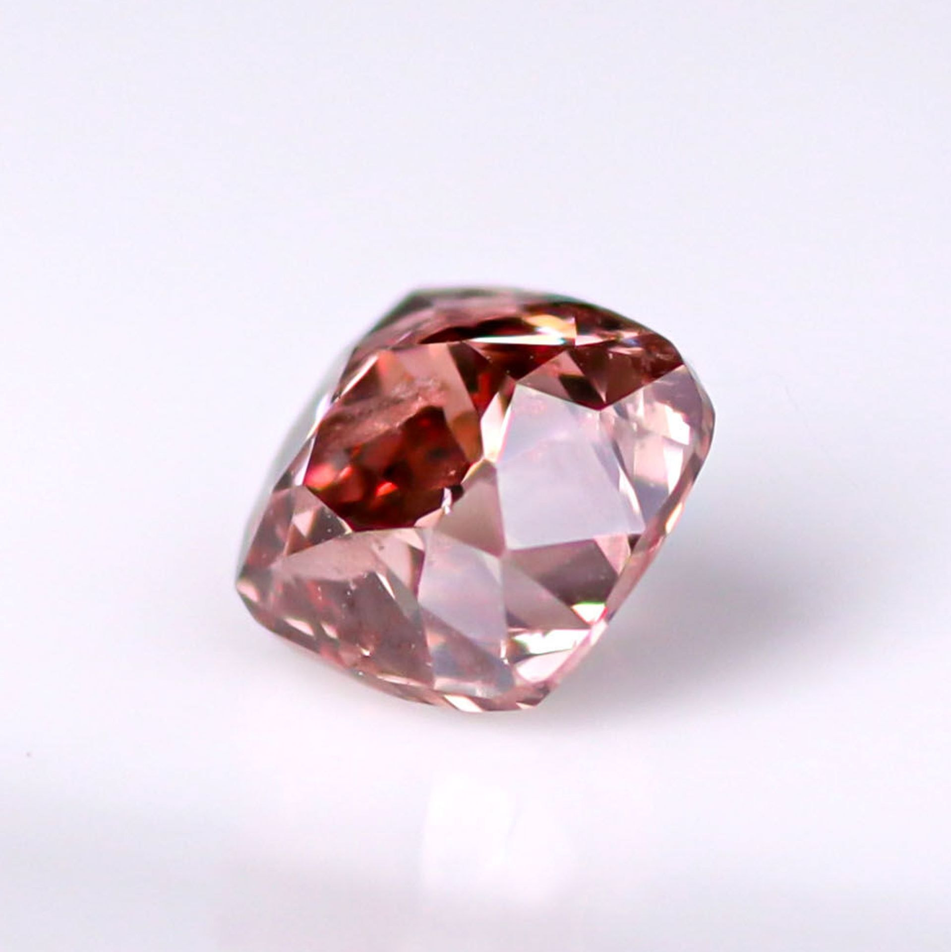 天然ファンシーディープオレンジーピンク ダイヤモンド 0.407ct