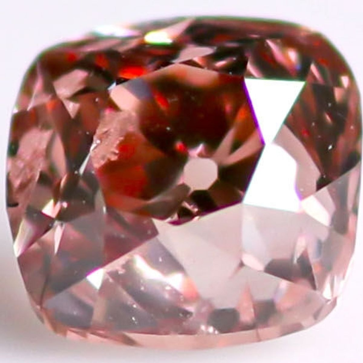 天然ファンシーディープオレンジーピンク ダイヤモンド 0.407ct