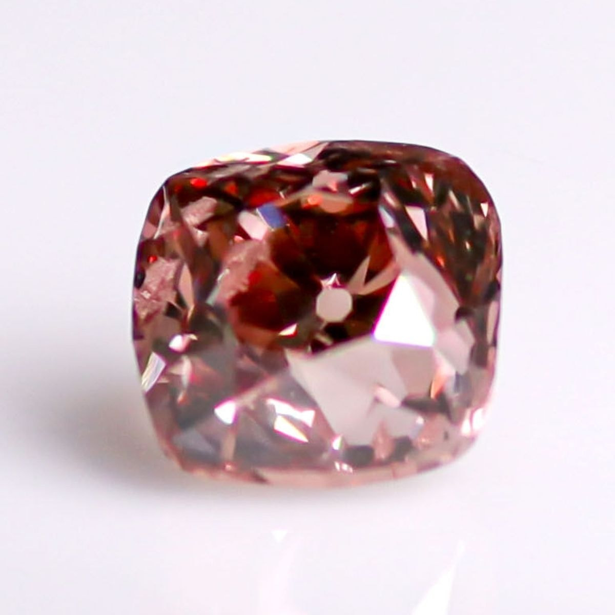 天然ファンシーピンクダイヤモンド 0.407ct ＜Deep Orange Pink＞