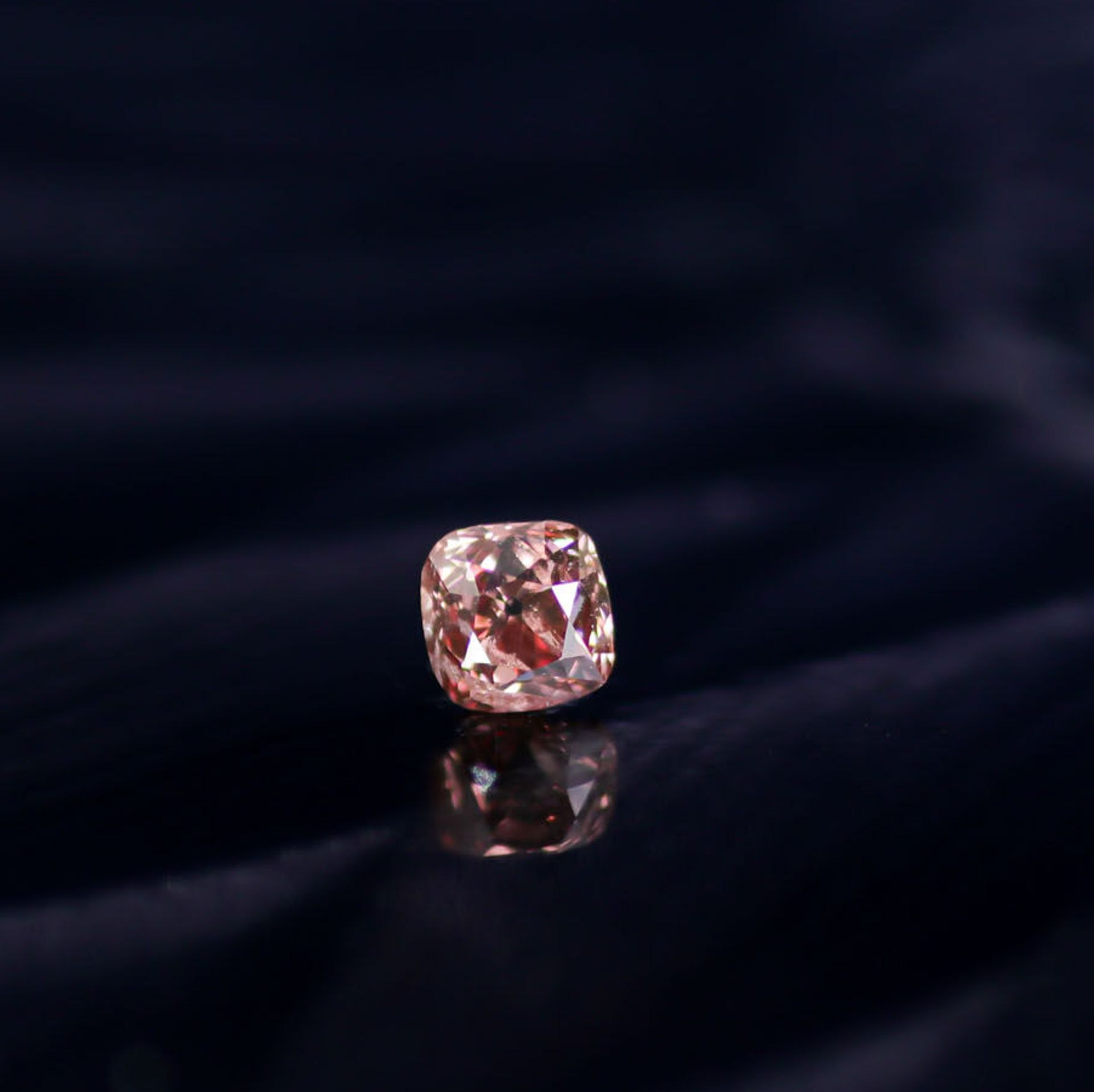 天然ファンシーディープオレンジーピンク ダイヤモンド 0.407ct
