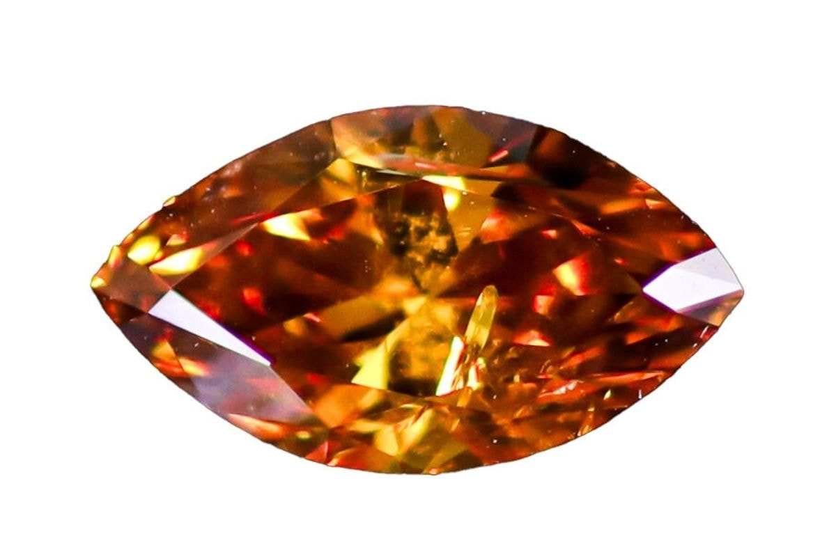 天然 ファンシーディープイエロッシュオレンジ ダイヤモンド 0.540ct
