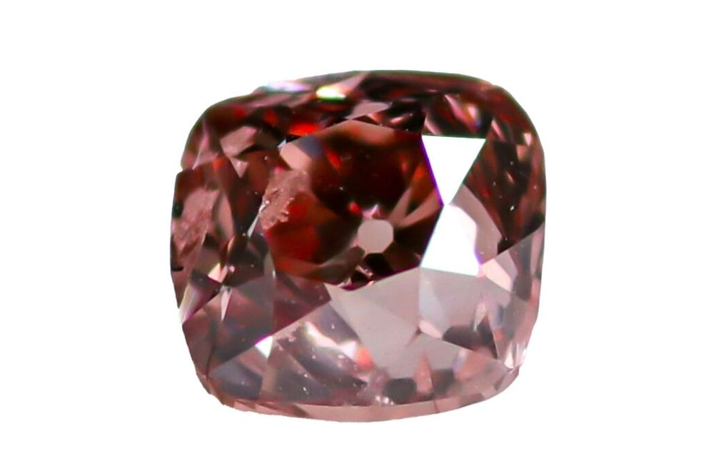 天然ファンシーディープオレンジーピンク ダイヤモンド  0.407ct 
