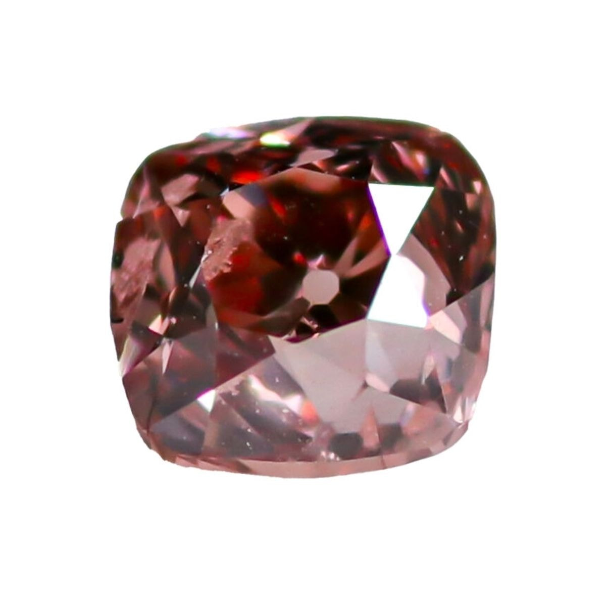 天然ファンシーディープオレンジーピンク ダイヤモンド 0.407ct