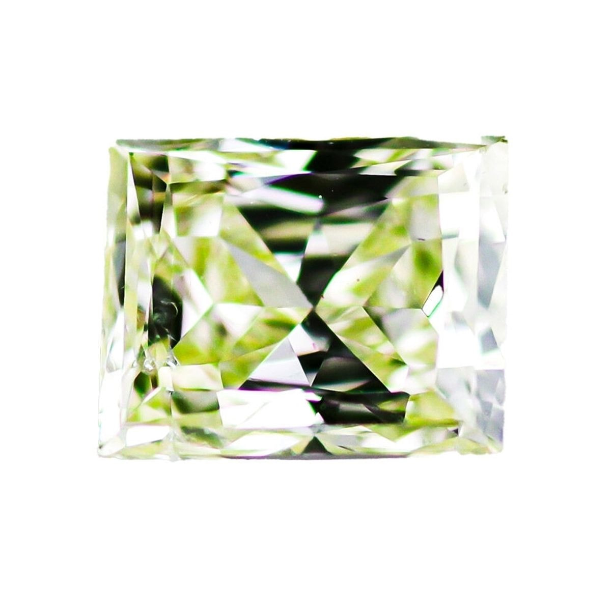 天然ファンシーライトグリーンイエロー ダイヤモンド 0.418ct