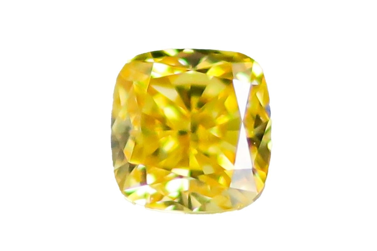 天然ファンシーヴィヴィッドイエローダイヤモンド 0.184ct