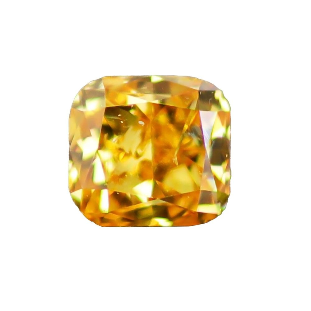 天然ファンシーイエローダイヤモンド 0.257ct  ＜Vivid Orange Yellow＞