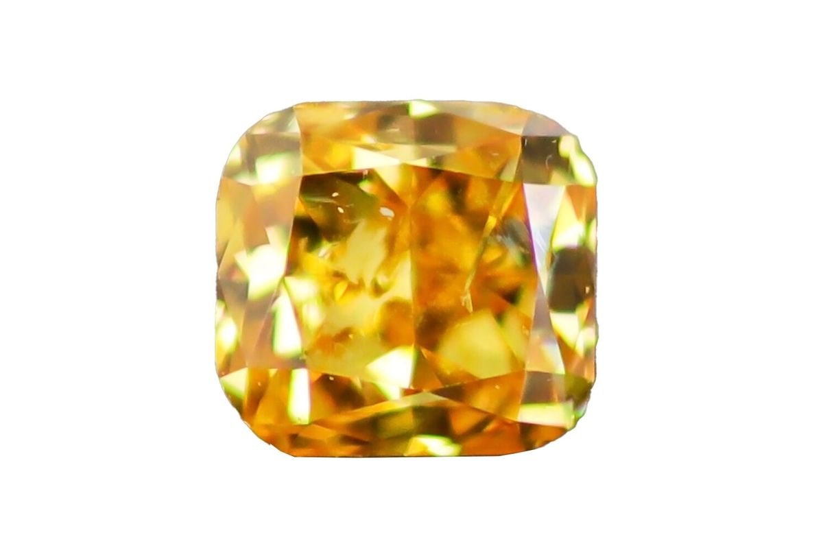 天然ファンシーヴィヴィッドオレンジイエロー ダイヤモンド 0.257ct