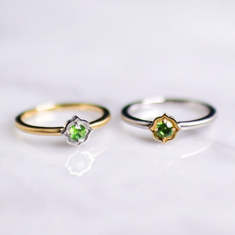 【SOLD OUT】【Bon Voyage!!】Pt900/K18YG　ゼリージュリング [デマントイドガーネット]