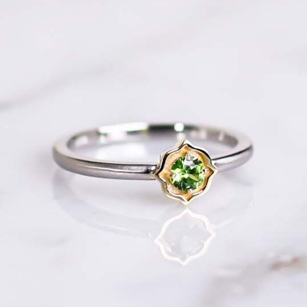 【SOLD OUT】【Bon Voyage!!】Pt900/K18YG　ゼリージュリング [デマントイドガーネット]