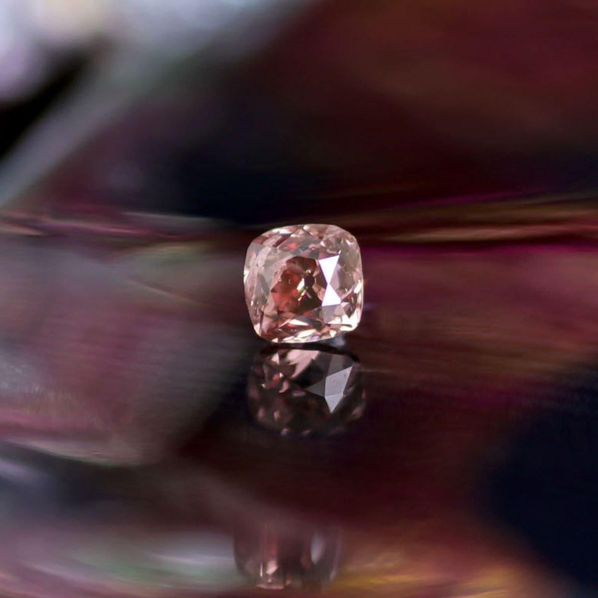 天然ファンシーピンクダイヤモンド 0.407ct ＜Deep Orange Pink＞