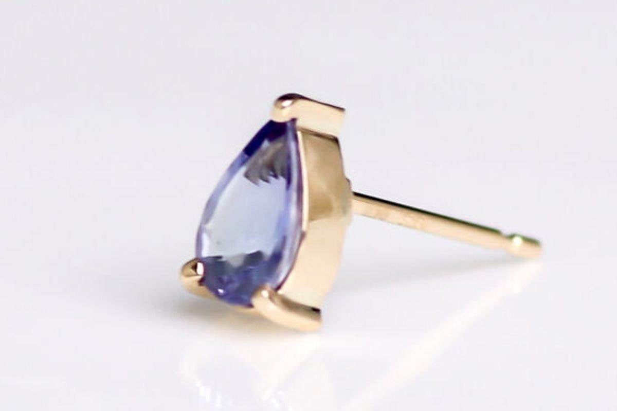 K18YG タンザナイトピアス 0.360ct
