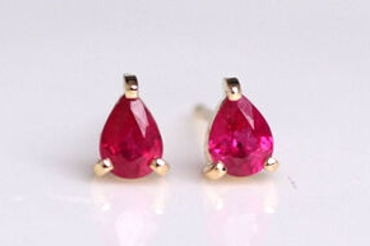 K18YG ルビー ピアス K18PG ルビー ピアス|festaria Online Shop