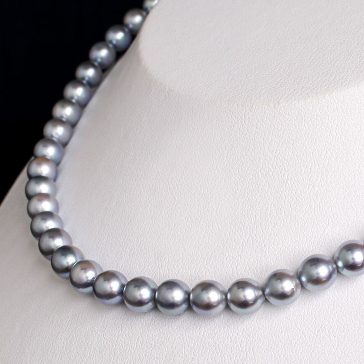 希少なあこやコバルトブルー真珠ネックレス 7.5mm 1071555