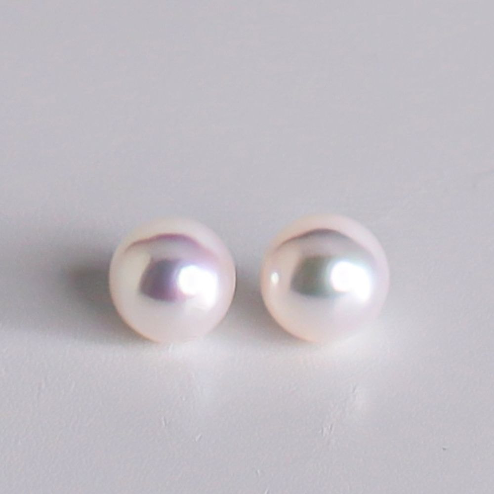 調色あこや真珠ネックレス 7.5-8.0mm イヤリングorピアスセット 1071830 