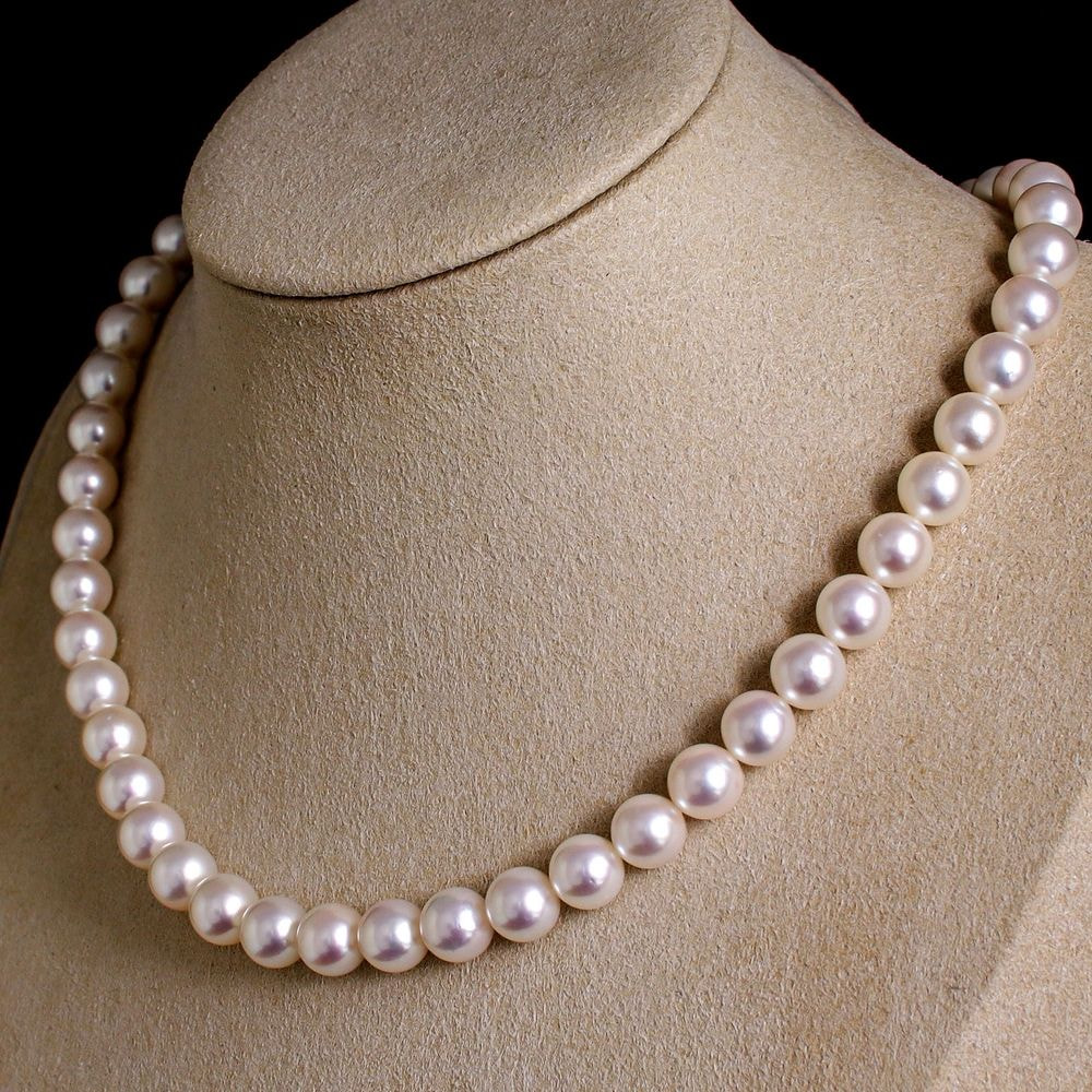 【SOLD OUT】あこや無調色真珠ネックレス 8.0-8.5mm イヤリングorピアスセット 1071430