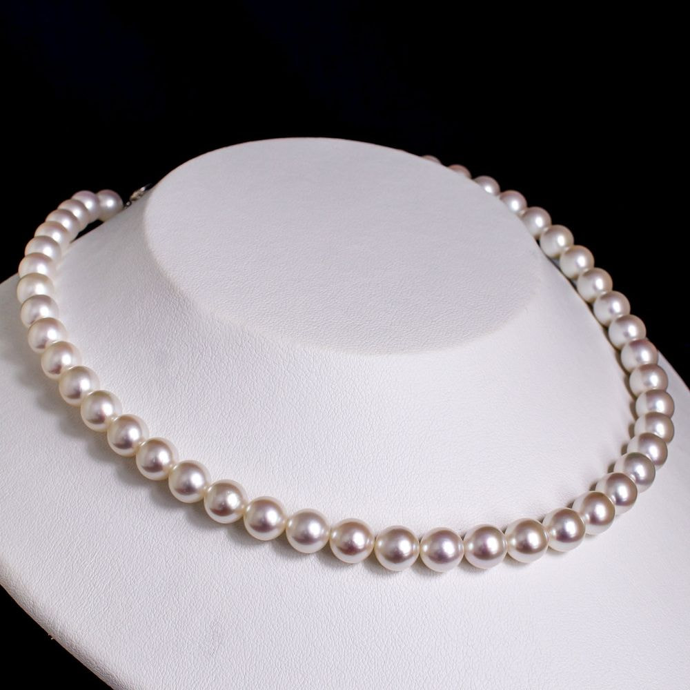 【SOLD OUT】あこや無調色真珠ネックレス 8.0-8.5mm イヤリングorピアスセット 1071430