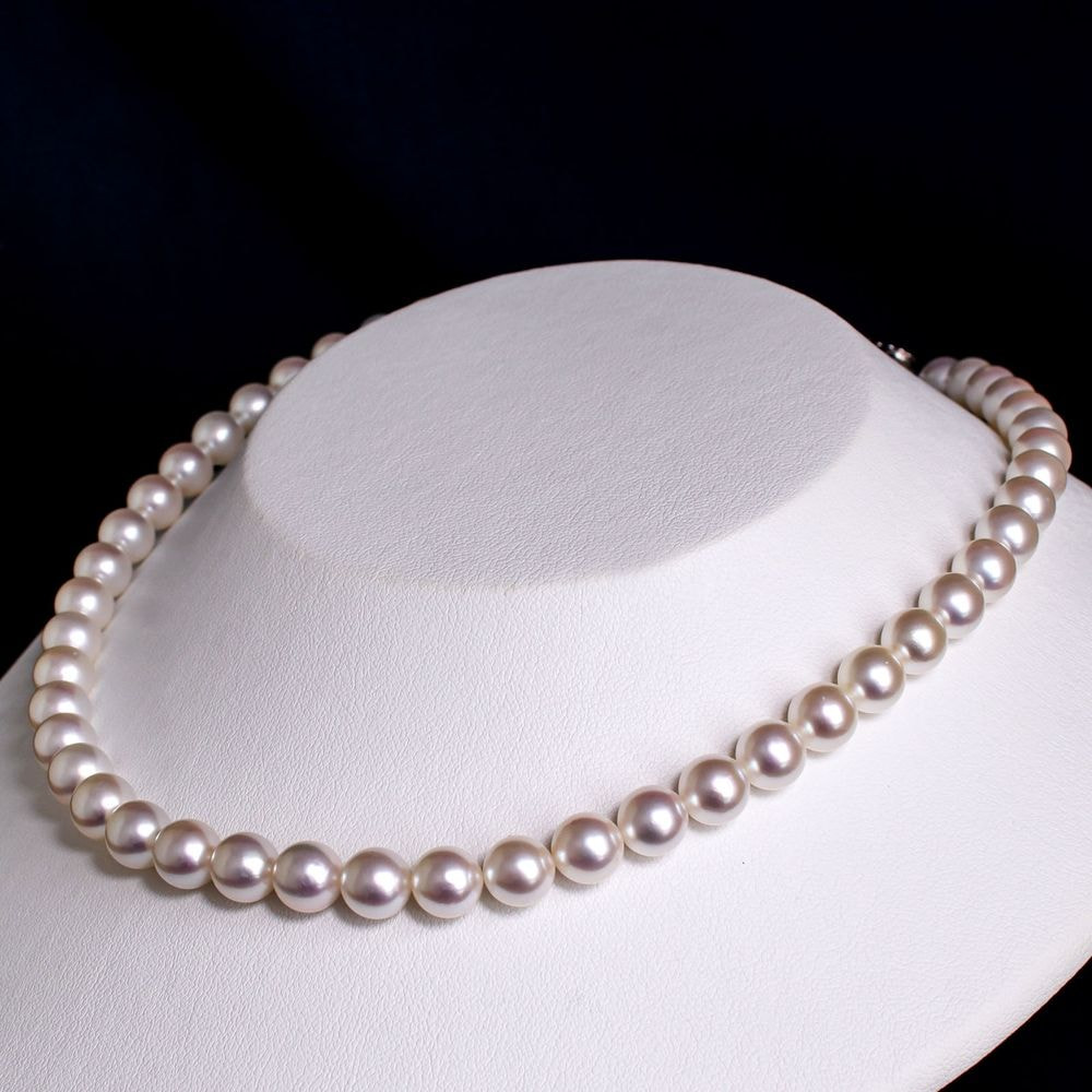【SOLD OUT】あこや無調色真珠ネックレス 8.0-8.5mm イヤリングorピアスセット 1071430