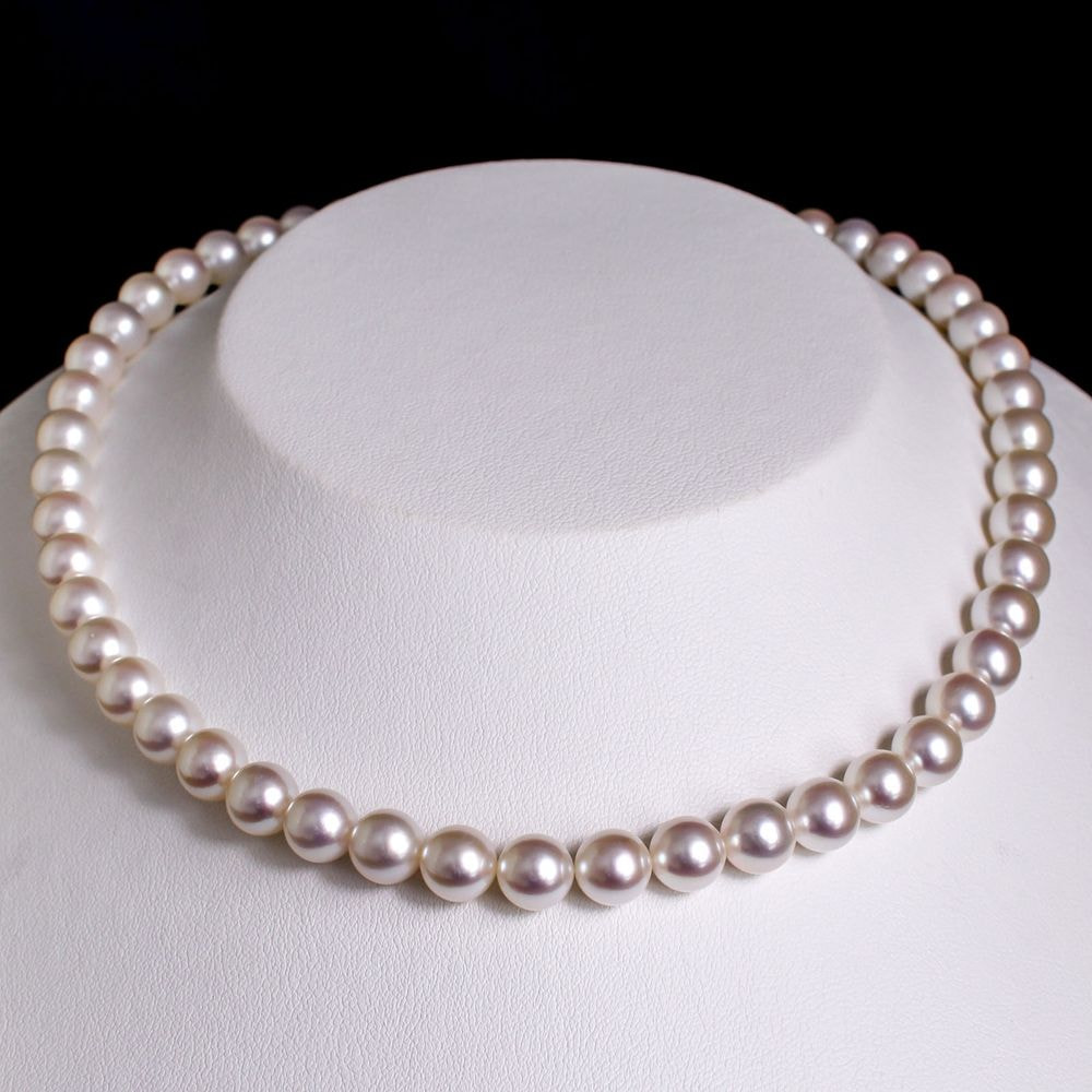【SOLD OUT】あこや無調色真珠ネックレス 8.0-8.5mm イヤリングorピアスセット 1071430