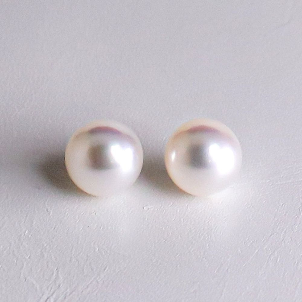 希少なあこや無調色真珠ネックレス 8.5-9.0mm イヤリングorピアスセット 1072623