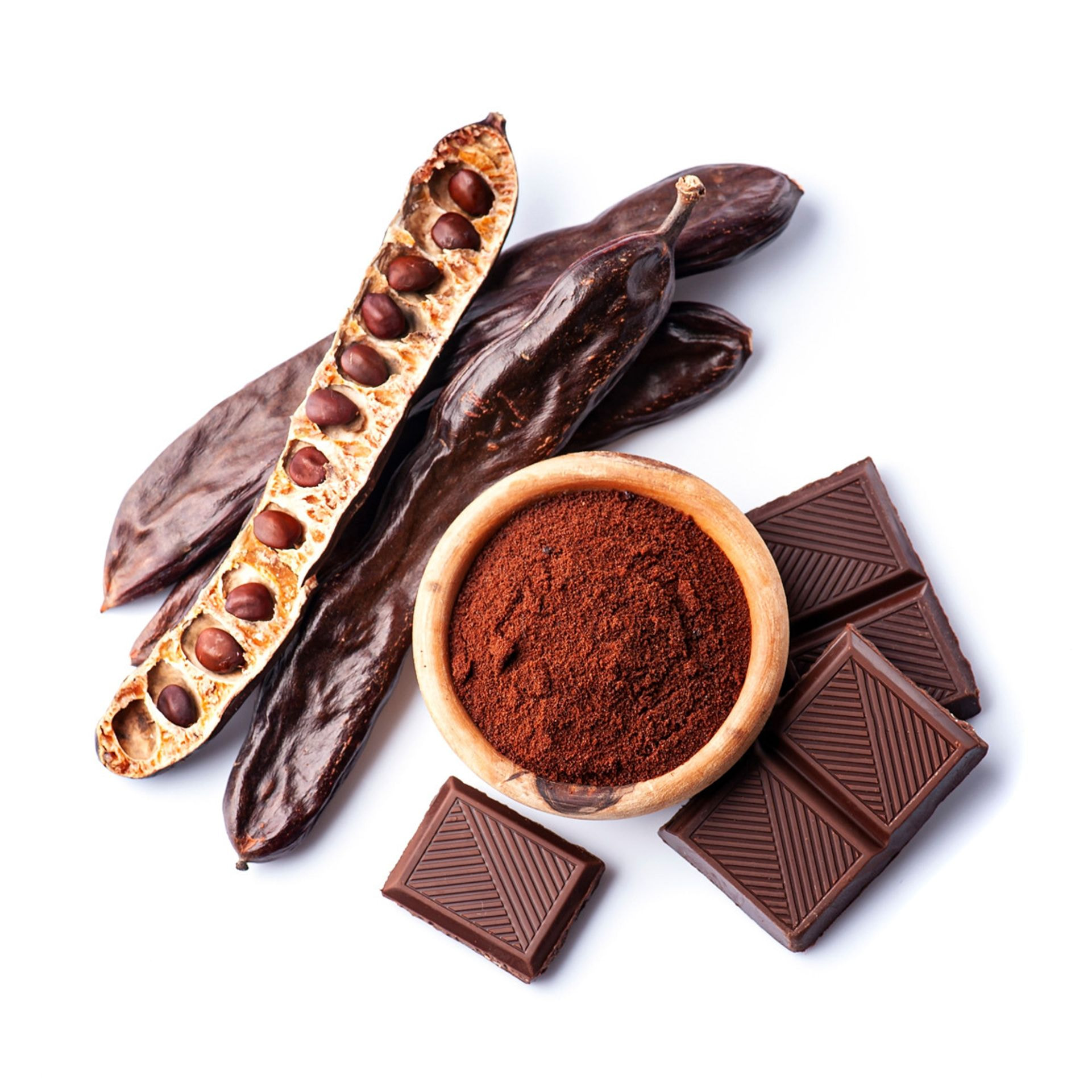 カロブ豆とキャロブパウダー