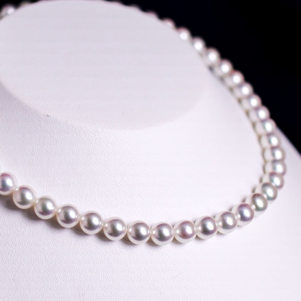 希少なあこや無調色真珠ネックレス 8.0-8.5mm イヤリングorピアスセット 1070837
