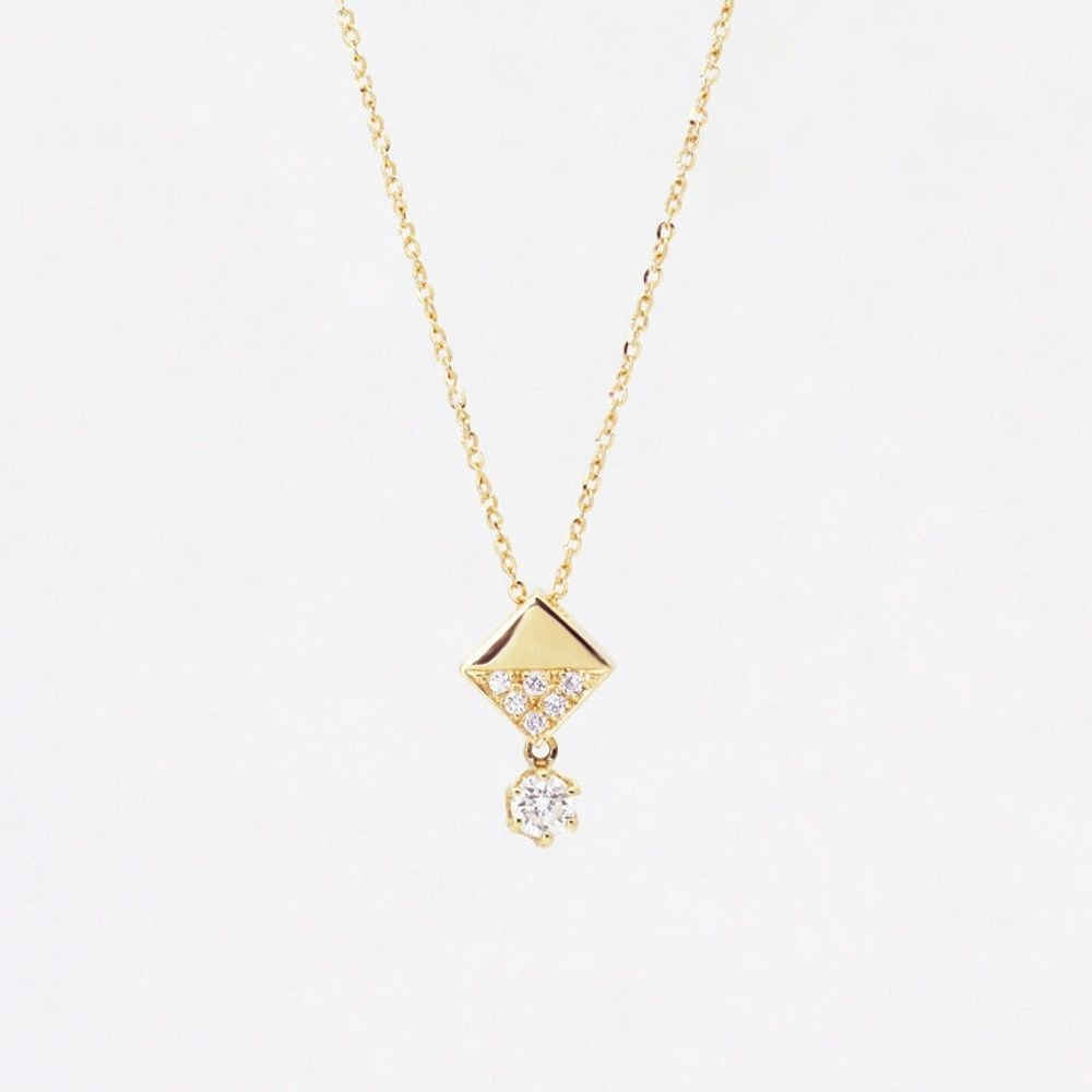 K18 ダイヤモンド ペンダントネックレス