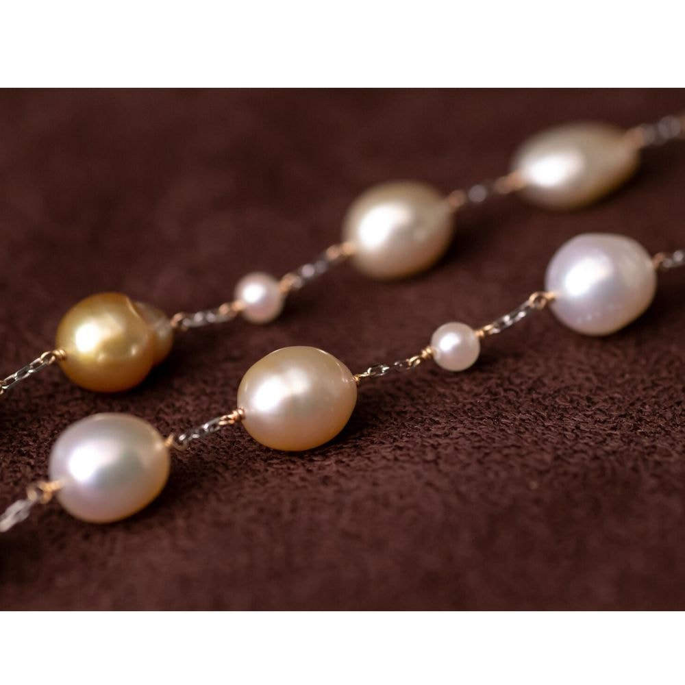 【SOLD OUT】【CASMINEｘJ.C.BARコラボ】K18白蝶ケシパールネックレス -1059703