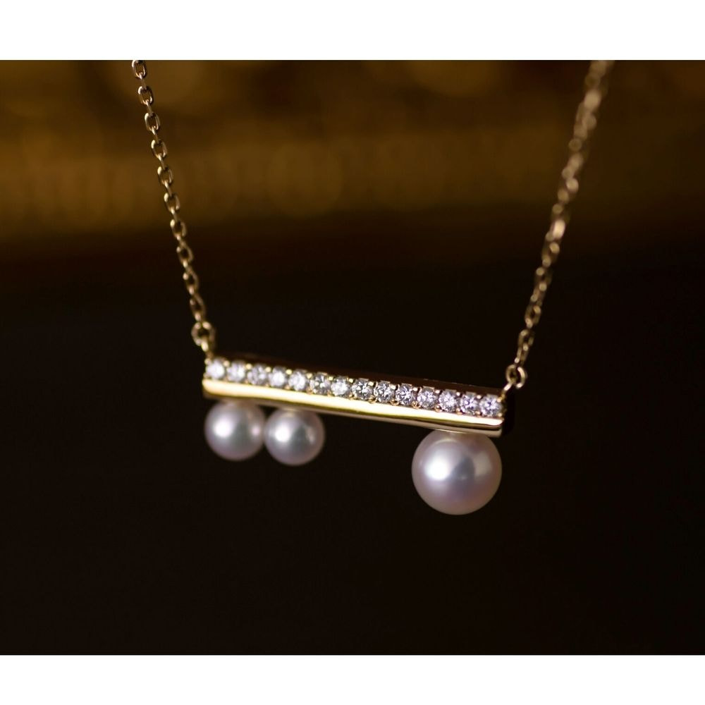 K18 あこやパールペンダントネックレス（Life with Modern）