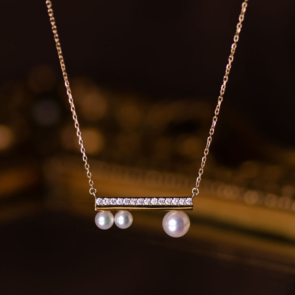 K18 あこやパールペンダントネックレス（Life with Modern）