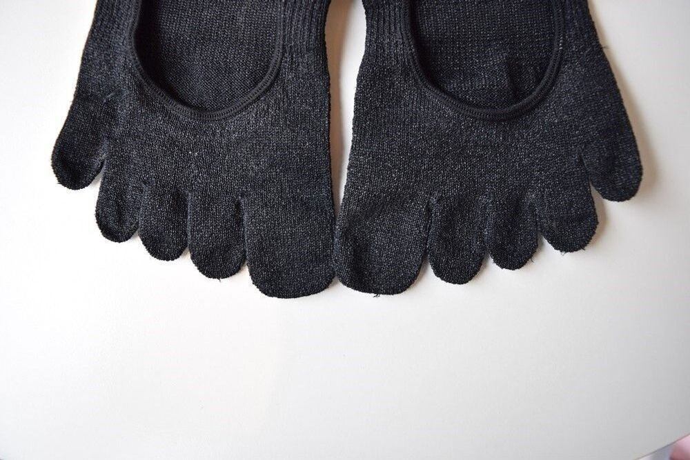 【TUTUMU】和紙五本指短々靴下　墨