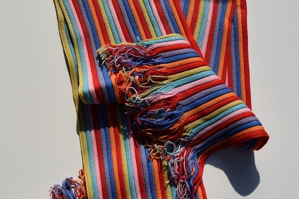 毛混リブマフラー