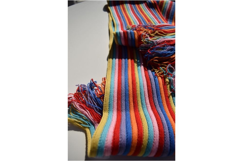 毛混リブマフラー